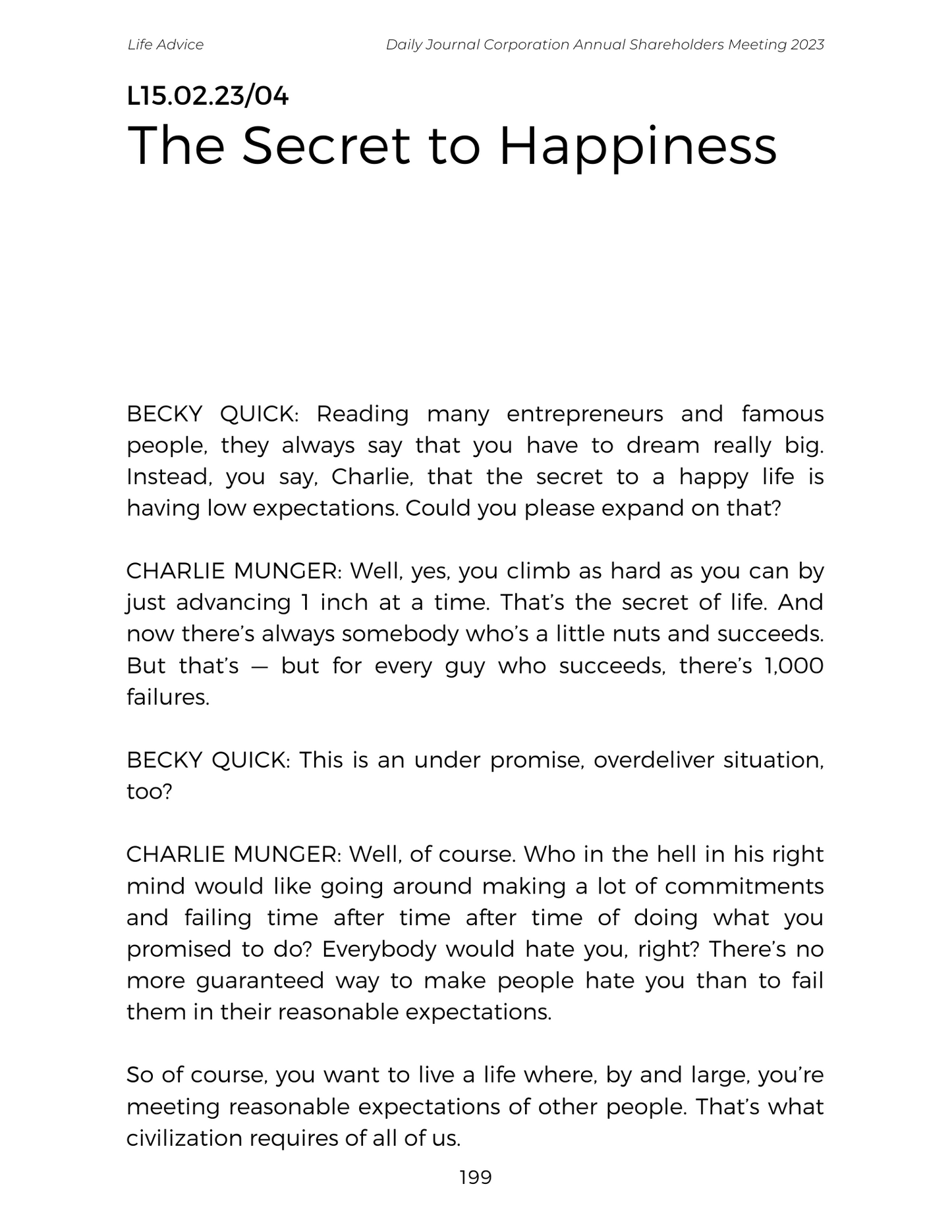 eBook | Collection: Charlie Munger Investing Advice, Life Advice & Others